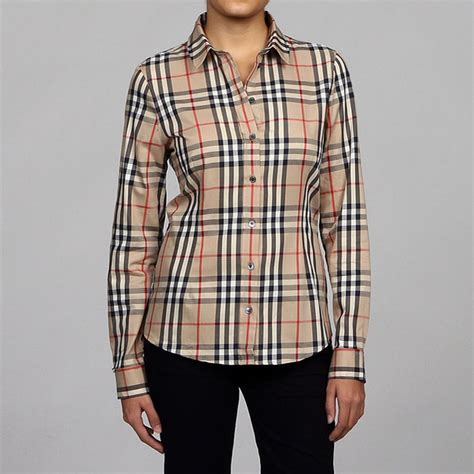 burberry blouse women|burberry long sleeve shirt women's.